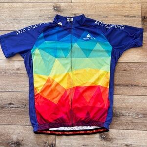 Miloto Pro Geo Gradient Cycling Jersey Mens 2XL Outdoor Sports Colorful Bicycle